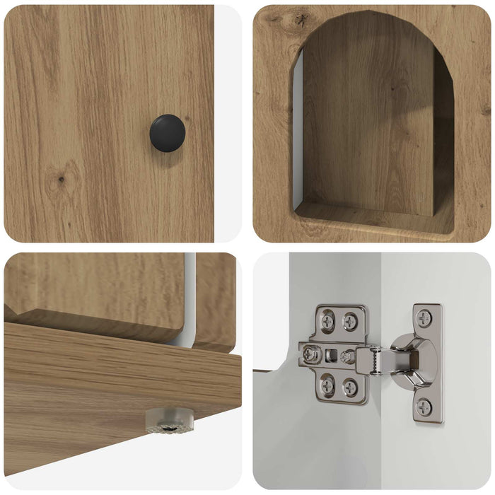 Casa pentru pisici Stejar artizanal 85 x 55 x 50 cm - WALTI WALTI