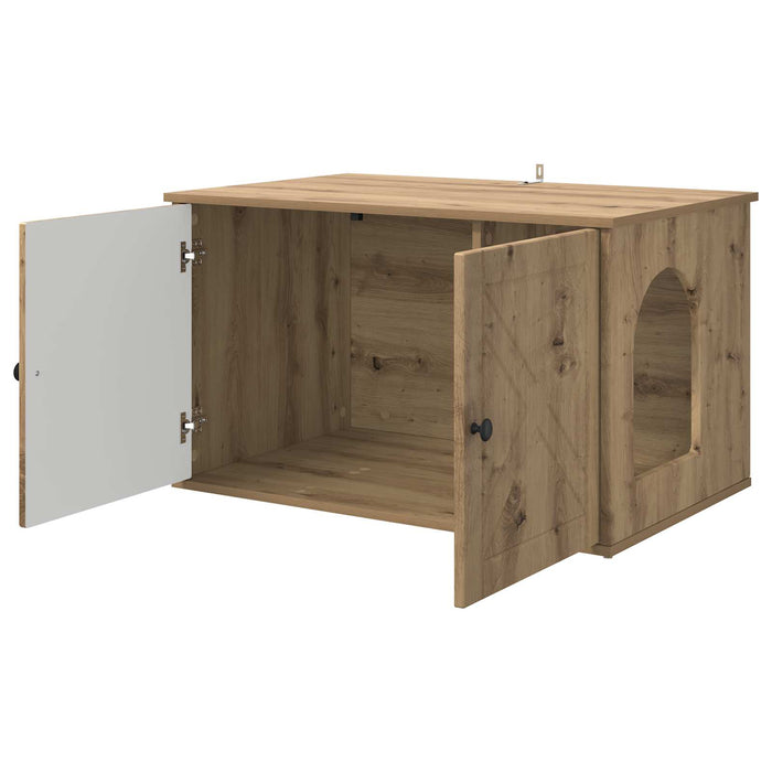 Casa pentru pisici Stejar artizanal 85 x 55 x 50 cm - WALTI WALTI