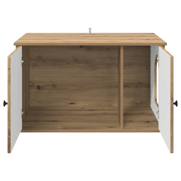 Casa pentru pisici Stejar artizanal 85 x 55 x 50 cm - WALTI WALTI