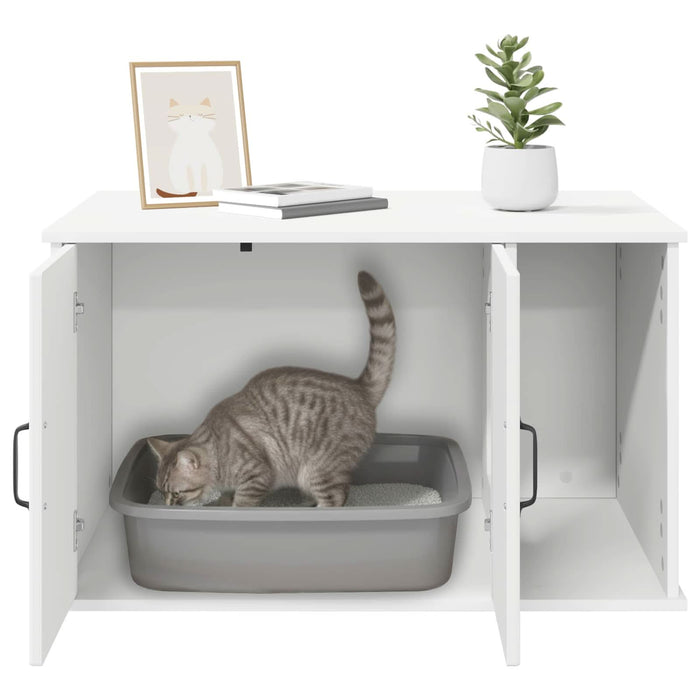 Casa pentru pisici Alb 85 x 55 x 50 cm Lemn compozit - WALTI WALTI