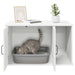Casa pentru pisici Alb 85 x 55 x 50 cm Lemn compozit - WALTI WALTI