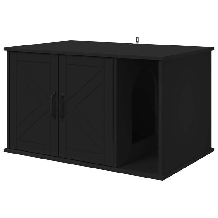 Casa pentru pisici Negru 85 x 55 x 50 cm Lemn compozit - WALTI WALTI