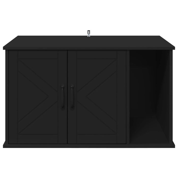 Casa pentru pisici Negru 85 x 55 x 50 cm Lemn compozit - WALTI WALTI
