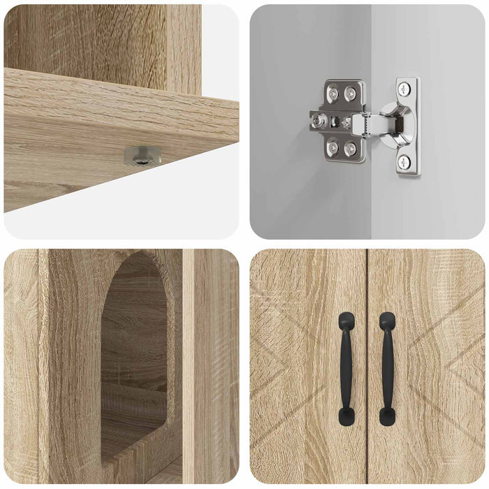 Casa pentru pisici Sonoma 85 x 55 x 50 cm Lemn compozit - WALTI WALTI