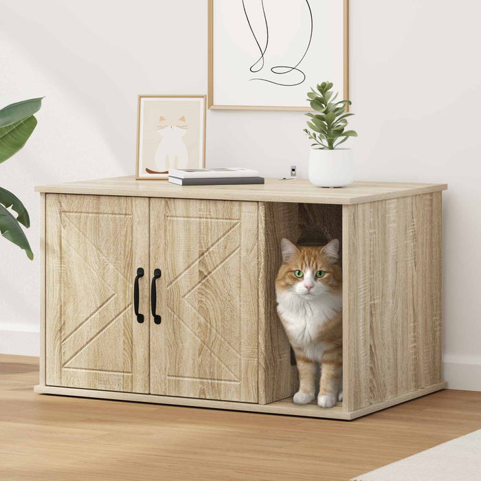 Casa pentru pisici Sonoma 85 x 55 x 50 cm Lemn compozit - WALTI WALTI