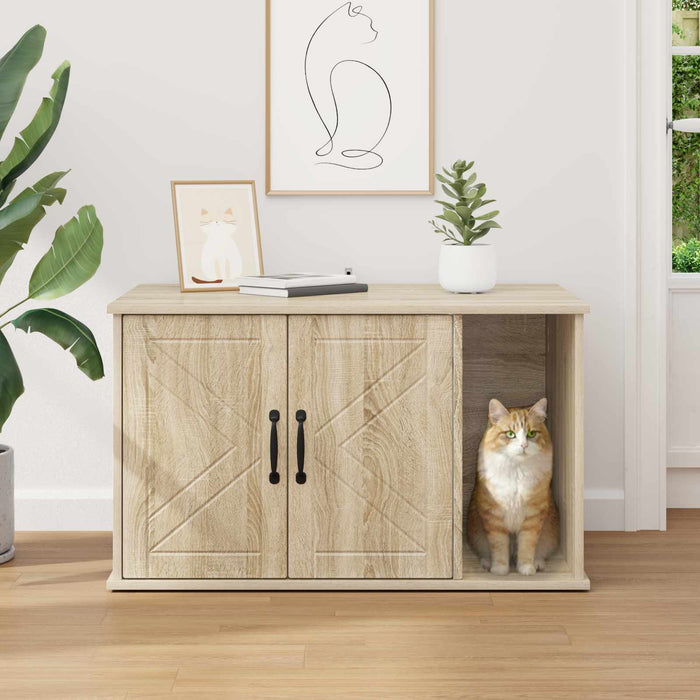 Casa pentru pisici Sonoma 85 x 55 x 50 cm Lemn compozit - WALTI WALTI