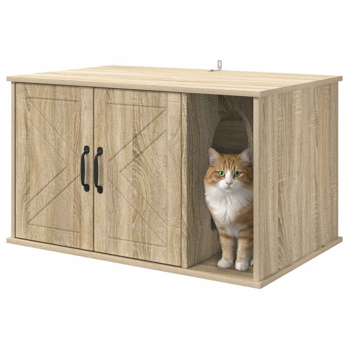 Casa pentru pisici Sonoma 85 x 55 x 50 cm Lemn compozit - WALTI WALTI