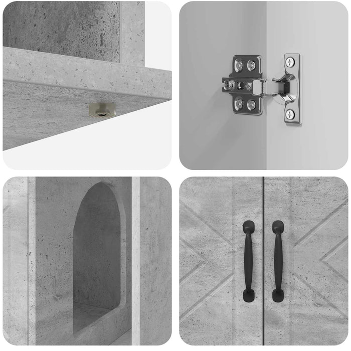 Casa pentru pisici Beton 85 x 55 x 50 cm Lemn compozit - WALTI WALTI