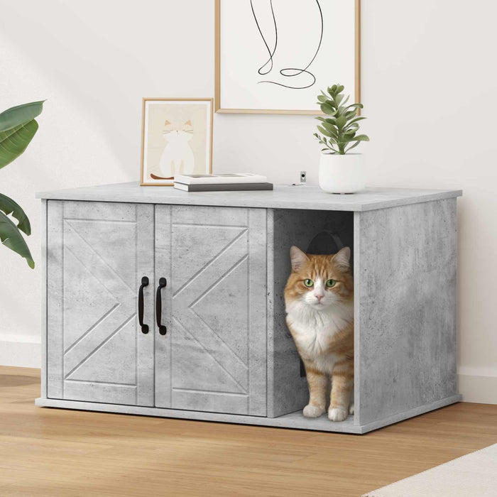 Casa pentru pisici Beton 85 x 55 x 50 cm Lemn compozit - WALTI WALTI