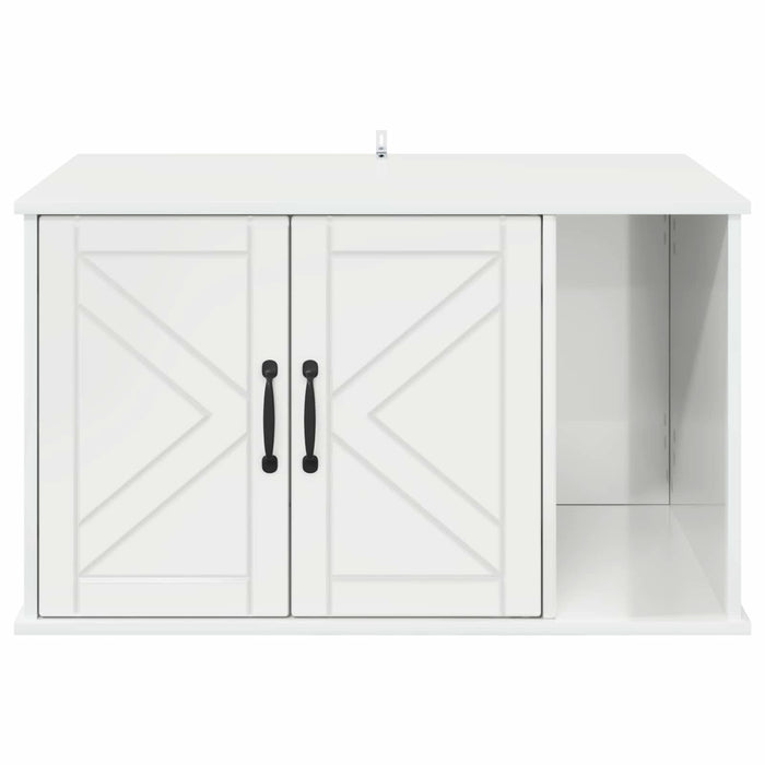 Casa pentru pisici Alb Lucios 85 x 55 x 50 cm Lemn compozit - WALTI WALTI