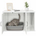 Casa pentru pisici Alb Lucios 85 x 55 x 50 cm Lemn compozit - WALTI WALTI