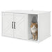 Casa pentru pisici Alb Lucios 85 x 55 x 50 cm Lemn compozit - WALTI WALTI