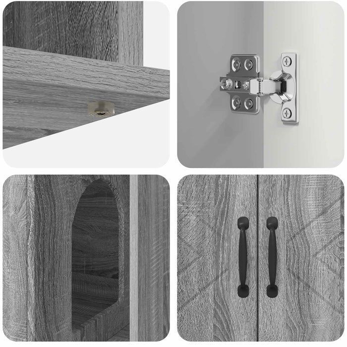 Casa pentru pisici Gri Sonoma 85 x 55 x 50 cm Lemn compozit - WALTI WALTI