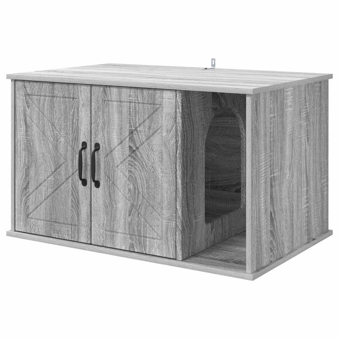 Casa pentru pisici Gri Sonoma 85 x 55 x 50 cm Lemn compozit - WALTI WALTI