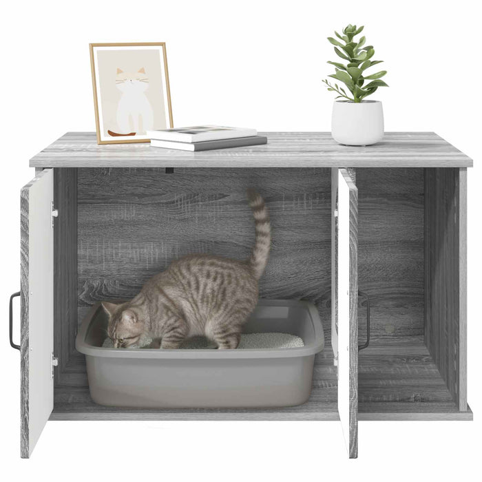 Casa pentru pisici Gri Sonoma 85 x 55 x 50 cm Lemn compozit - WALTI WALTI