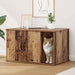 Casa pentru pisici Lemn vechi 85 x 55 x 50 cm Lemn compozit - WALTI WALTI