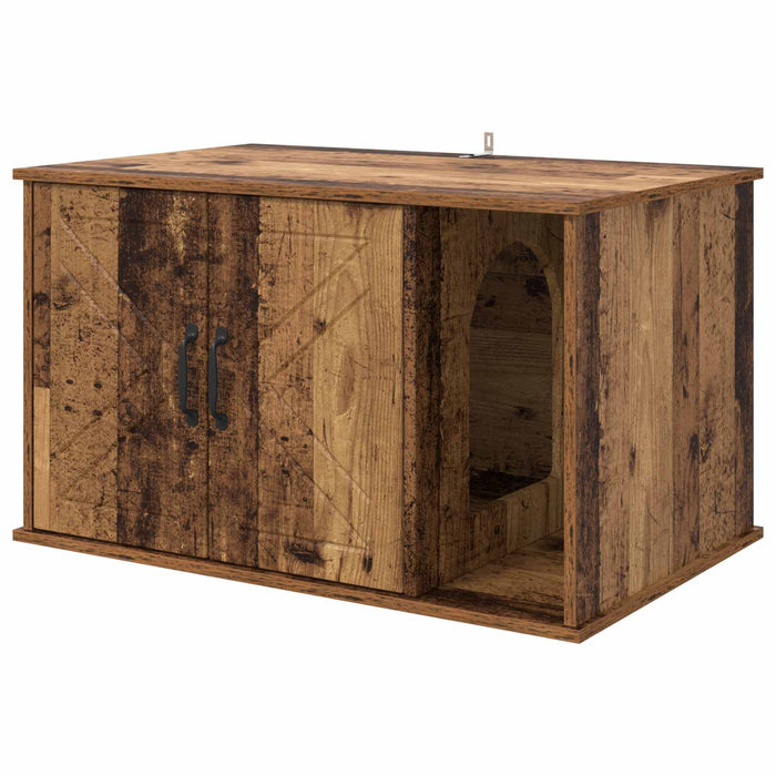 Casa pentru pisici Lemn vechi 85 x 55 x 50 cm Lemn compozit - WALTI WALTI