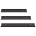 Raft de perete cu raft Pe perete 3 pcs Negru 80 x 9 x 2.5 cm - WALTI WALTI