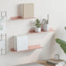 Raft de perete cu raft Pe perete 3 pcs Roz 40 x 9 x 2,5 cm - WALTI WALTI