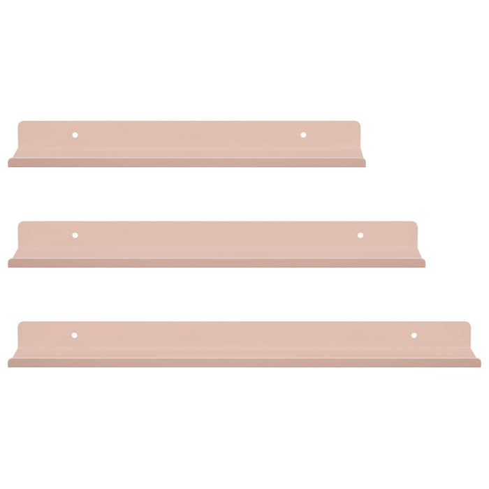 Raft de perete cu raft Pe perete 3 pcs Roz 40 x 9 x 2,5 cm - WALTI WALTI