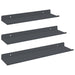 Raft de perete cu raft Pe perete 3 pcs Antracit 40 x 9 x 2,5 cm - WALTI WALTI
