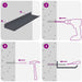Raft de perete cu raft Pe perete 3 pcs Antracit 40 x 9 x 2,5 cm - WALTI WALTI