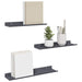Raft de perete cu raft Pe perete 3 pcs Antracit 40 x 9 x 2,5 cm - WALTI WALTI