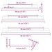Raft de perete cu raft Pe perete 3 pcs Antracit 40 x 9 x 2,5 cm - WALTI WALTI