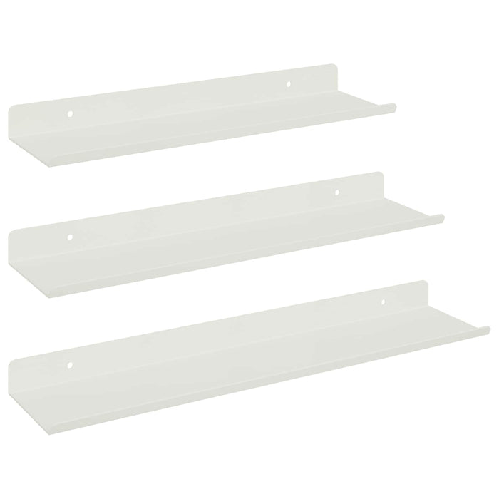 Raft de perete cu raft Pe perete 3 pcs Alb 40 x 9 x 2,5 cm - WALTI WALTI
