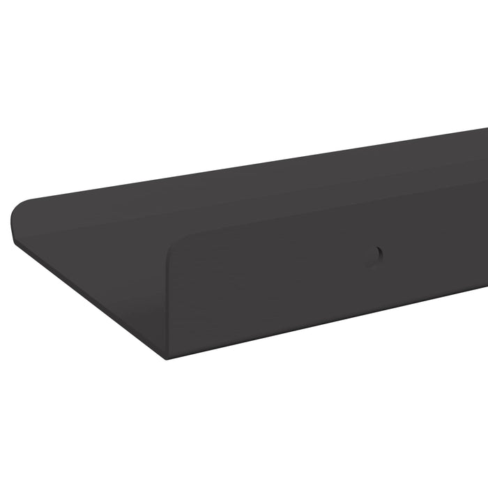 Raft suspendat 4 buc. Negru 30 x 9 x 2,5 cm Oțel WALTI