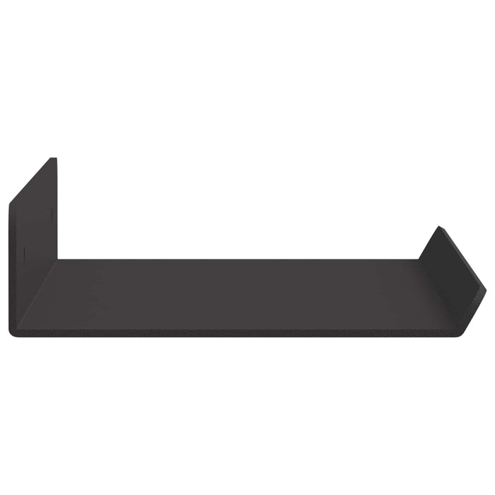 Raft suspendat 4 buc. Negru 30 x 9 x 2,5 cm Oțel WALTI