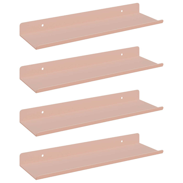 Raft de perete cu raft Pe perete 4 pcs Roz 30 x 9 x 2,5 cm - WALTI WALTI