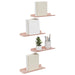 Raft de perete cu raft Pe perete 4 pcs Roz 30 x 9 x 2,5 cm - WALTI WALTI
