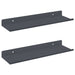 Raft de perete cu raft Pe perete 2 pcs Antracit 30 x 9 x 2,5 cm - WALTI WALTI