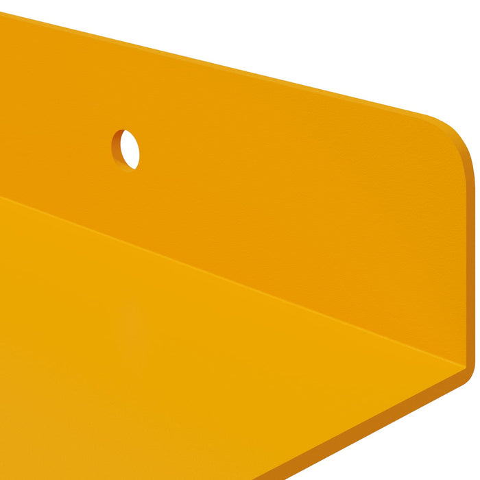 Raft de perete cu raft 4 pcs Galben muștar 30 x 9 x 2,5 cm - WALTI WALTI