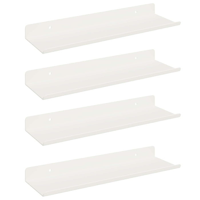 Raft de perete cu raft Pe perete 4 pcs Alb 30 x 9 x 2,5 cm - WALTI WALTI