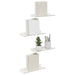 Raft de perete cu raft Pe perete 4 pcs Alb 30 x 9 x 2,5 cm - WALTI WALTI