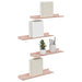 Raft de perete cu raft Pe perete 4 pcs Roz 40 x 9 x 2,5 cm - WALTI WALTI