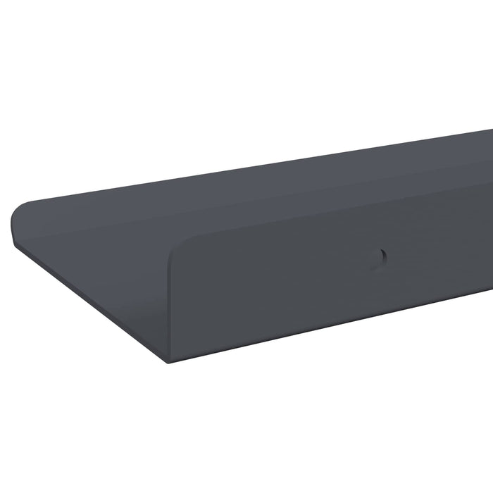 Raft de perete cu raft Pe perete 2 pcs Antracit 40 x 9 x 2,5 cm - WALTI WALTI