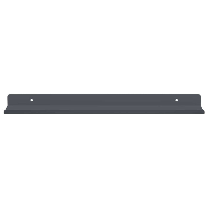 Raft de perete cu raft Pe perete 2 pcs Antracit 40 x 9 x 2,5 cm - WALTI WALTI
