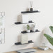 Raft de perete cu raft Pe perete 4 pcs Antracit 40 x 9 x 2,5 cm - WALTI WALTI