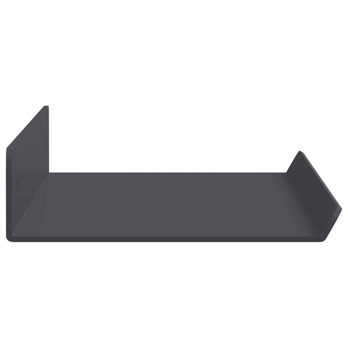 Raft de perete cu raft Pe perete 4 pcs Antracit 40 x 9 x 2,5 cm - WALTI WALTI