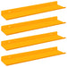 Raft de perete cu raft 4 pcs Galben muștar 40 x 9 x 2,5 cm - WALTI WALTI