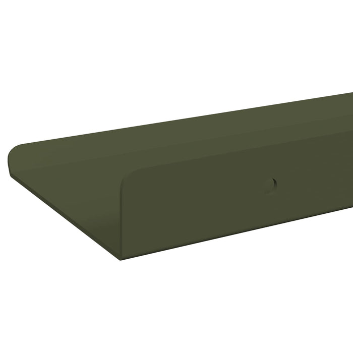 Raft de perete cu raft 2 pcs Verde măsliniu 40 x 9 x 2,5 cm - WALTI WALTI