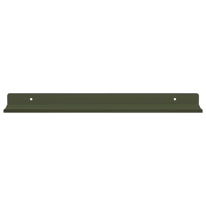 Raft de perete cu raft 2 pcs Verde măsliniu 40 x 9 x 2,5 cm - WALTI WALTI