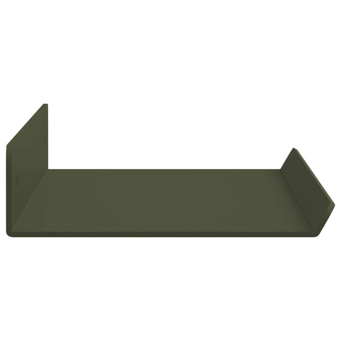 Raft de perete cu raft 2 pcs Verde măsliniu 40 x 9 x 2,5 cm - WALTI WALTI