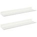 Raft de perete cu raft Pe perete 2 pcs Alb 40 x 9 x 2,5 cm - WALTI WALTI