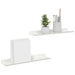 Raft de perete cu raft Pe perete 2 pcs Alb 40 x 9 x 2,5 cm - WALTI WALTI