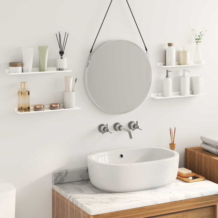 Raft de perete cu raft Pe perete 4 pcs Alb 40 x 9 x 2,5 cm - WALTI WALTI