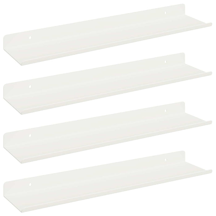 Raft de perete cu raft Pe perete 4 pcs Alb 40 x 9 x 2,5 cm - WALTI WALTI
